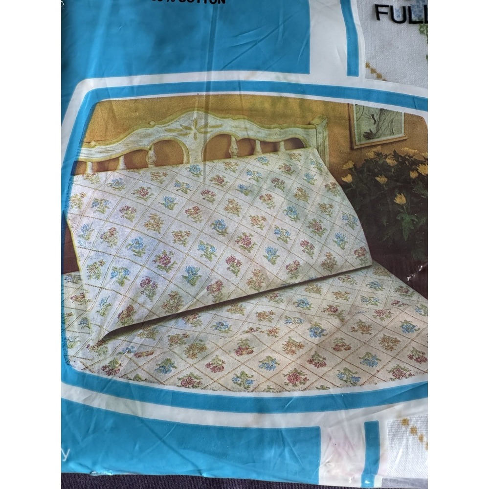 Vintage Bed Sheet Flat No Iron Muslin